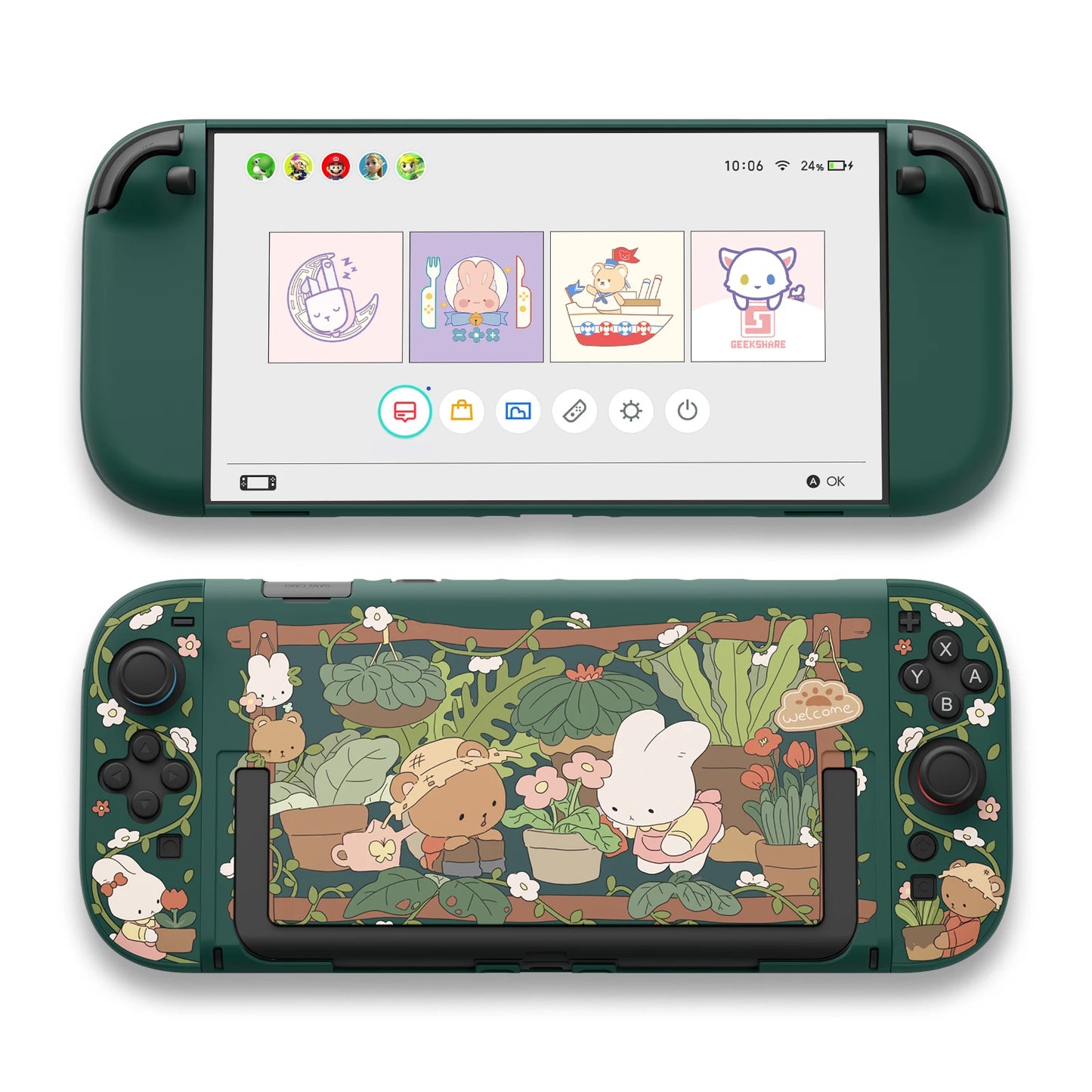 Bunny Garden Protective Shell Case For Nintendo Switch 2