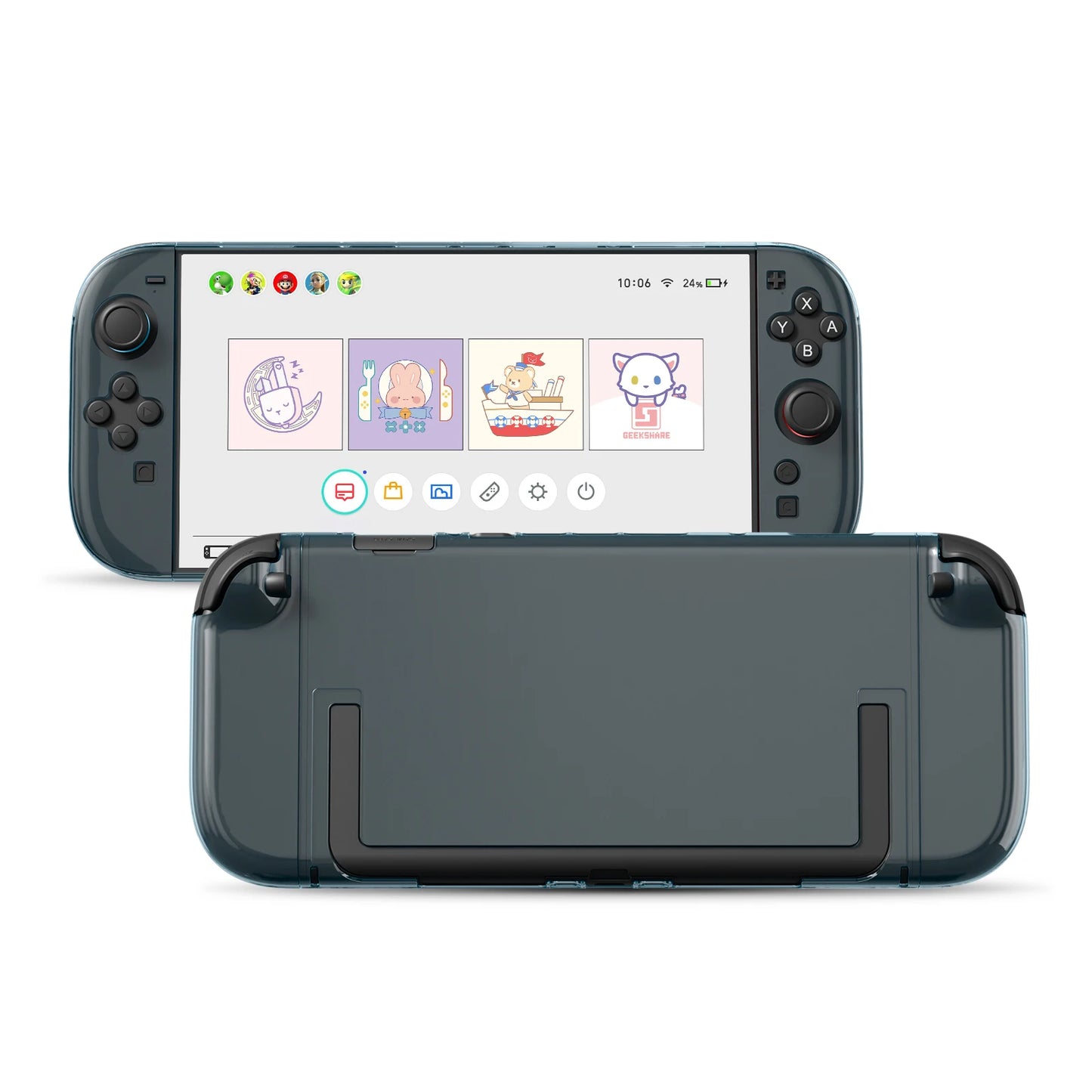 Transparent Blue Thin Protective Shell Case For Nintendo Switch 2