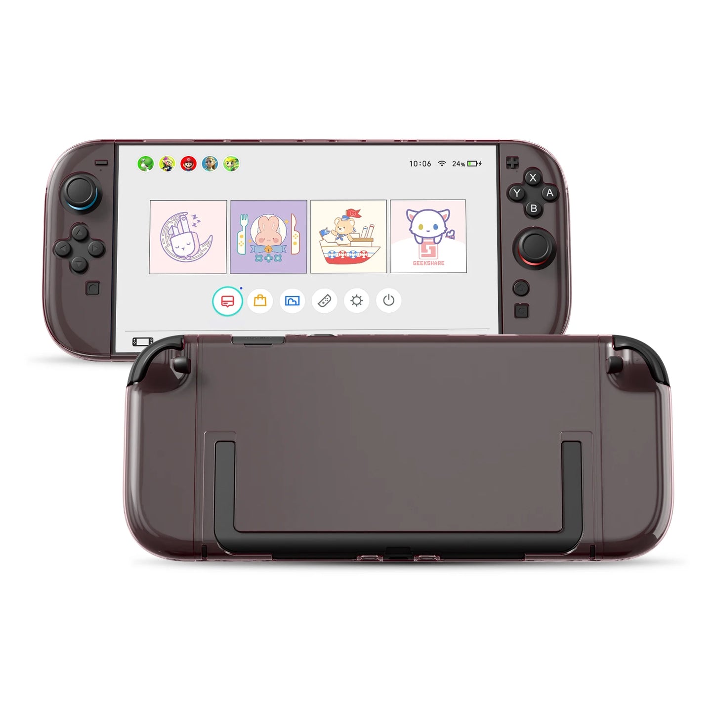 Transparent Pink Thin Protective Shell Case For Nintendo Switch 2