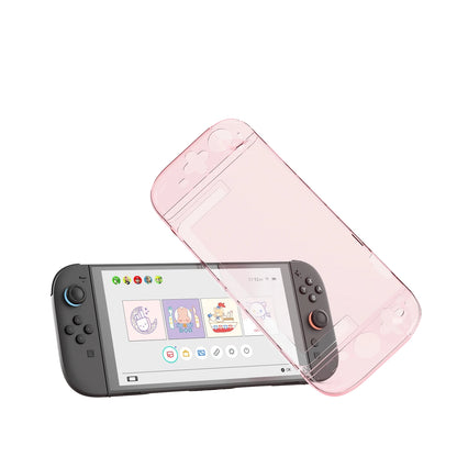 Transparent Pink Thin Protective Shell Case For Nintendo Switch 2